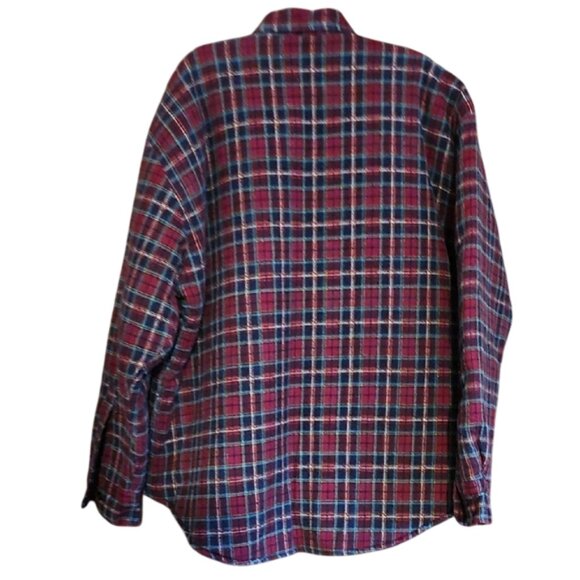 Wilderness Men's Plaid insulated Flannel Shirt button down comfy and warm - Picture 3 of 16